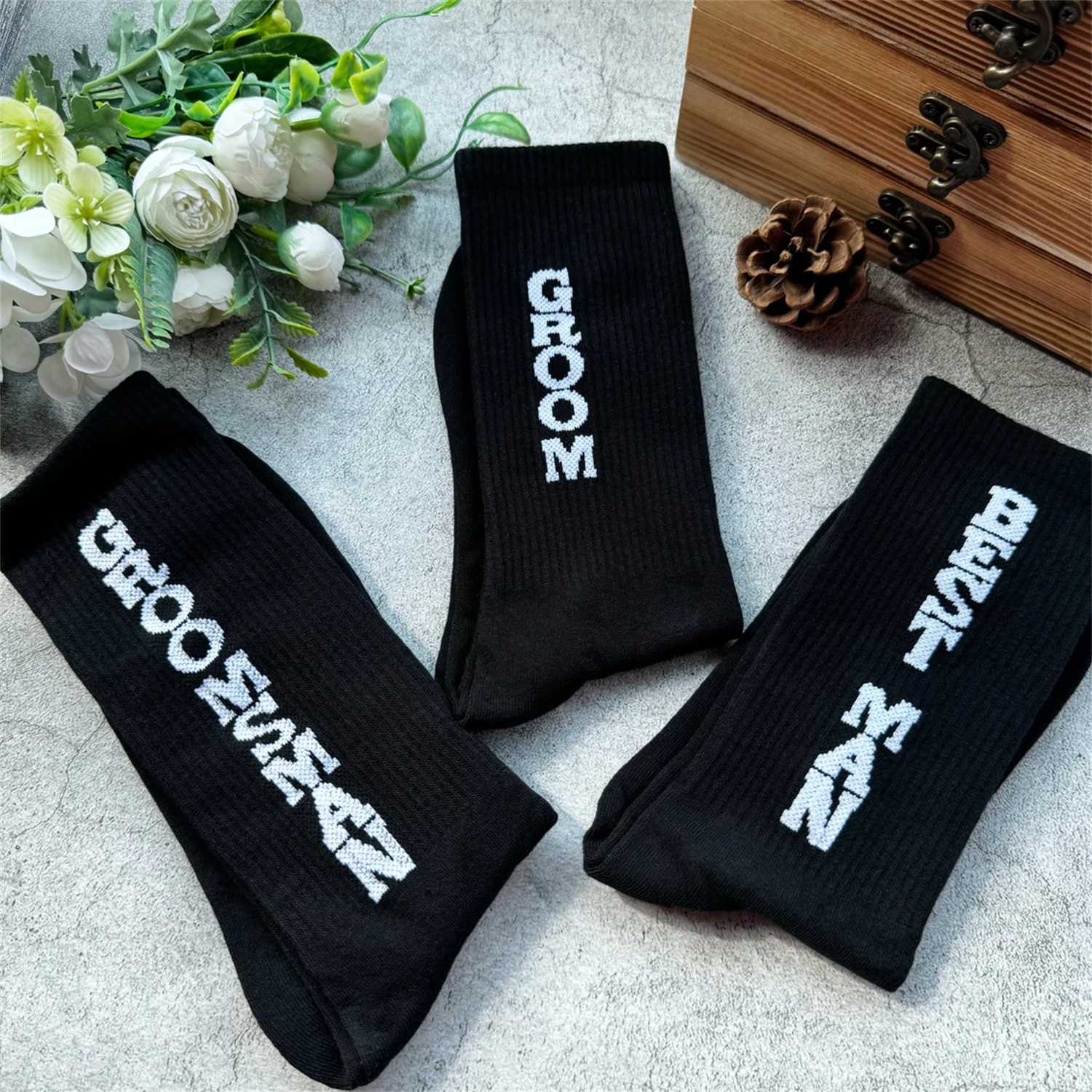 Men'S Grooming House - Groomsman Gift Socks, Wedding Groom Socks,