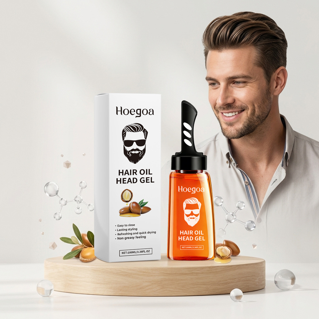 Men'S Grooming Gel - Hoegoa Hair Oil Head Gel for