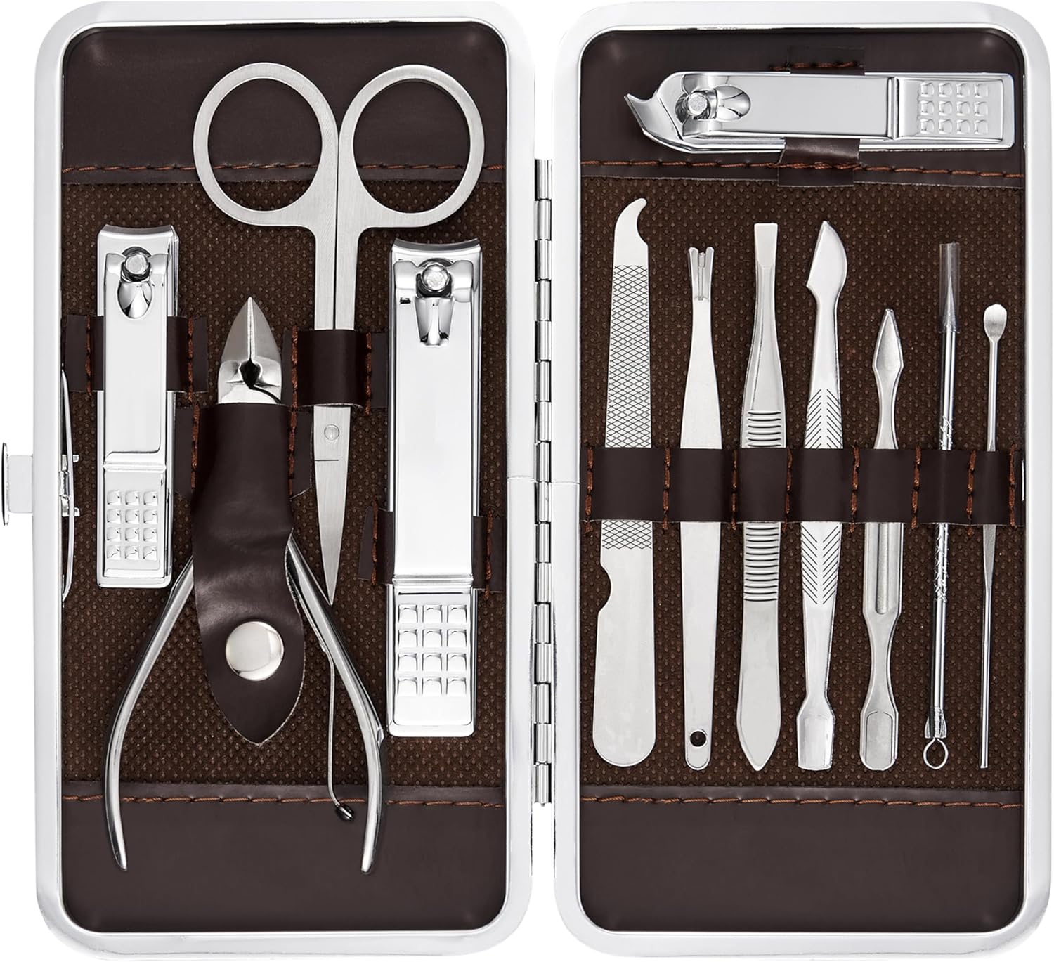 Men'S Grooming Images - 12-Piece Premium Grooming Kit: Nail Clippers,