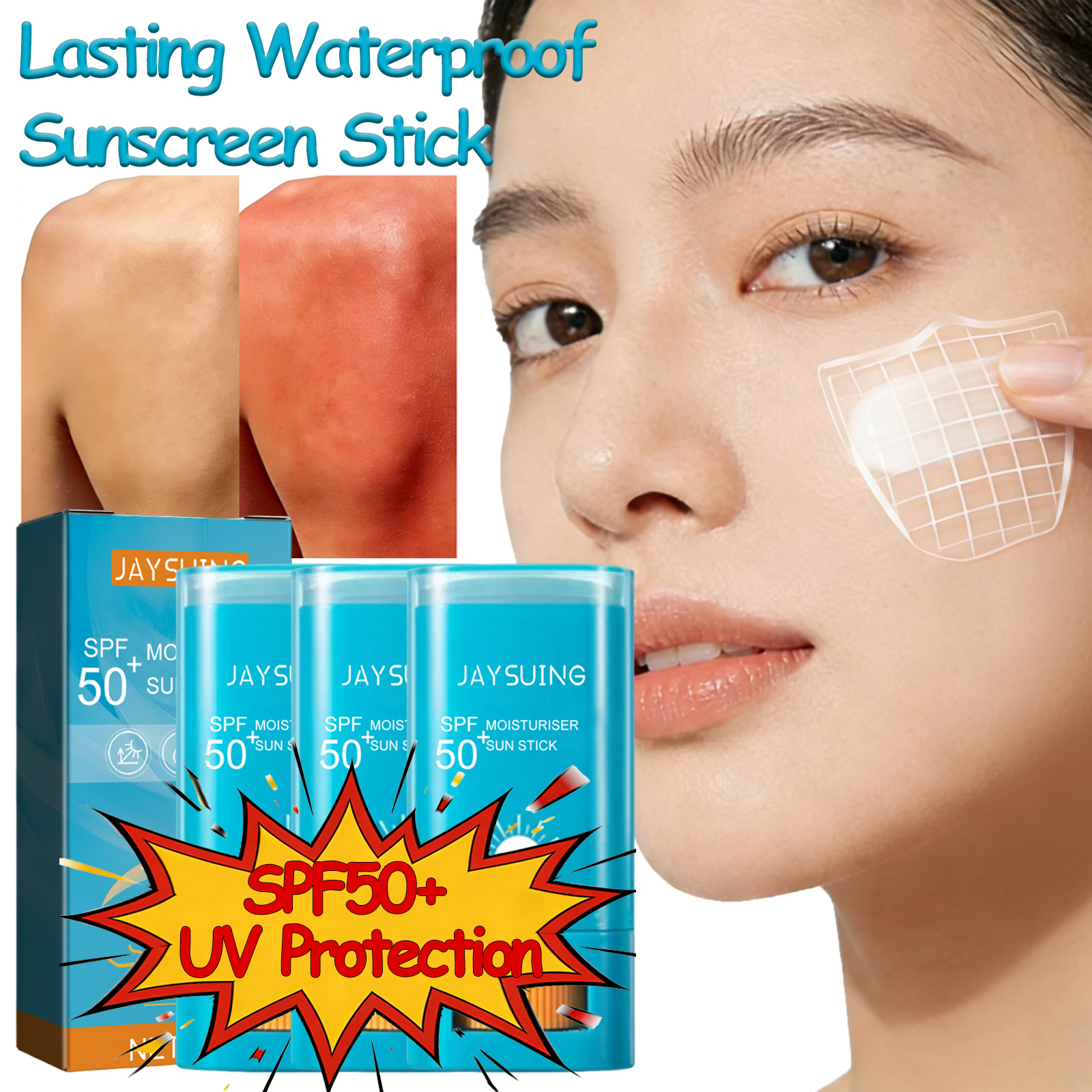 Face Moisturizer Spf - 50+ Sun Protective Sunproof Cream Stick