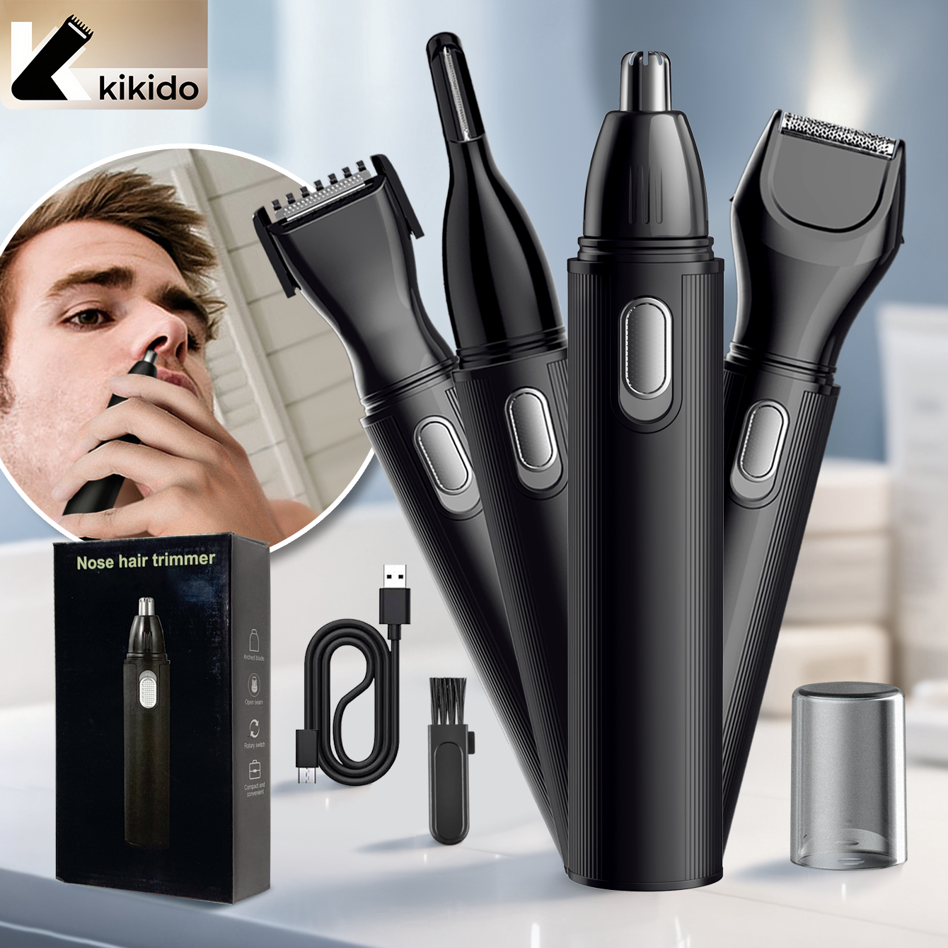Men'S Grooming Nose And Ear - KIKIDO 4 in 1 Nose Hair
