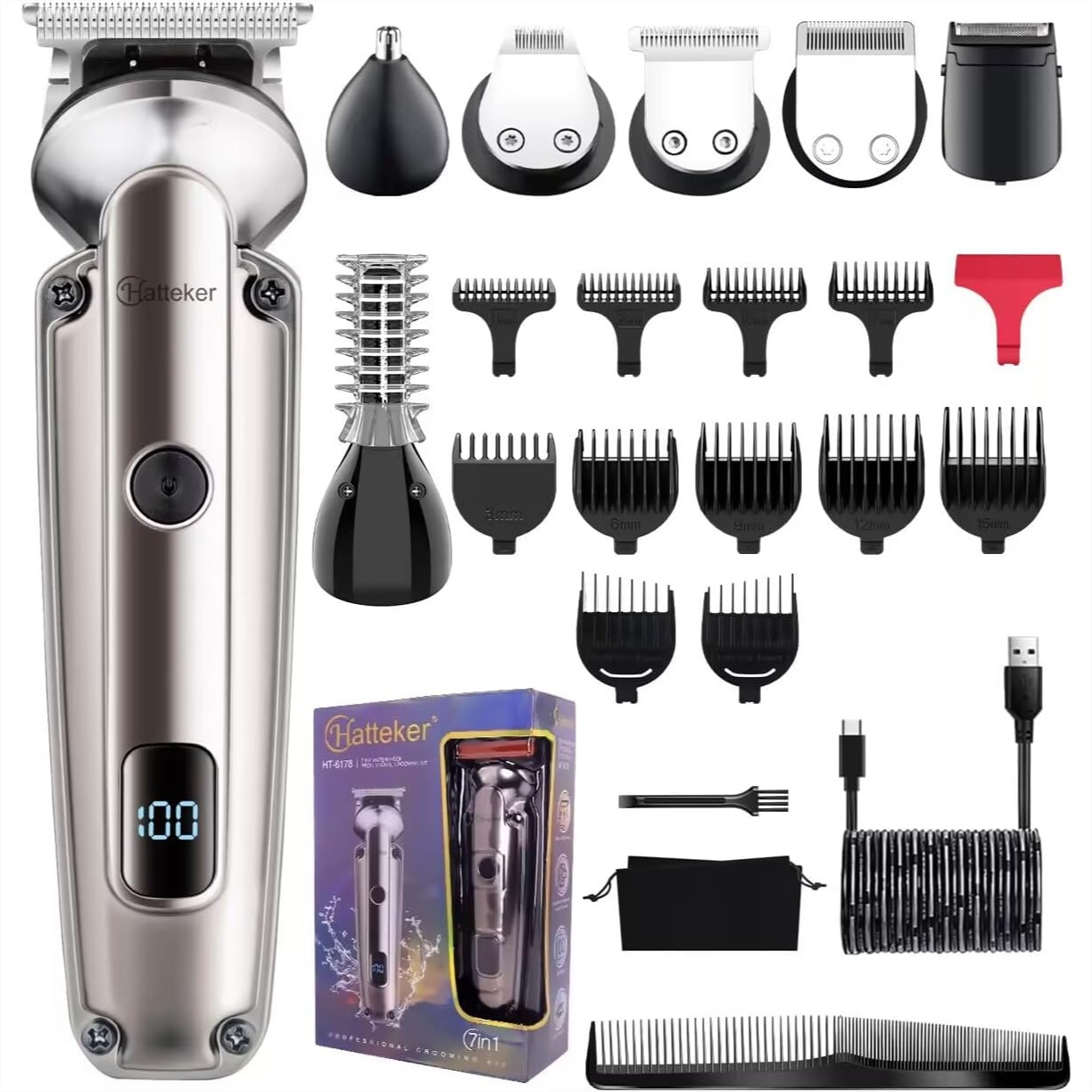 7-in-1 Beard Trimmer for Men,  - Men'S Grooming Images のレビューと価格
