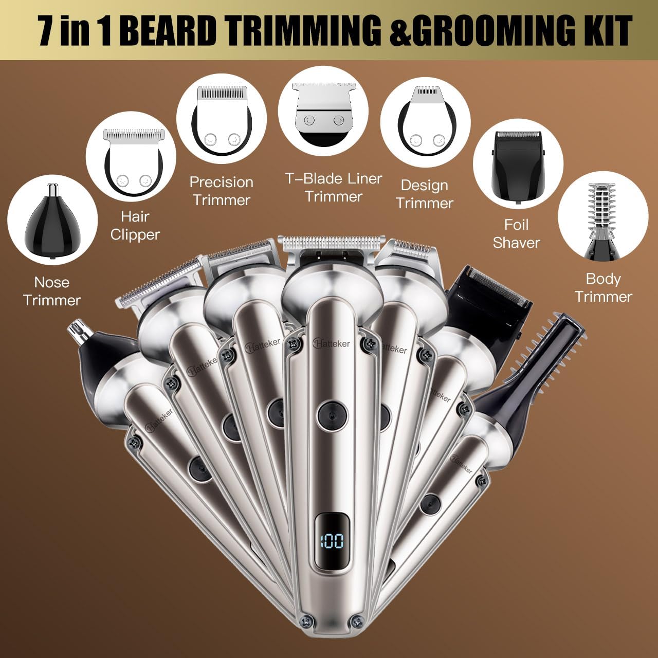7-in-1 Beard Trimmer for Men,  - Men'S Grooming Images のレビューと価格