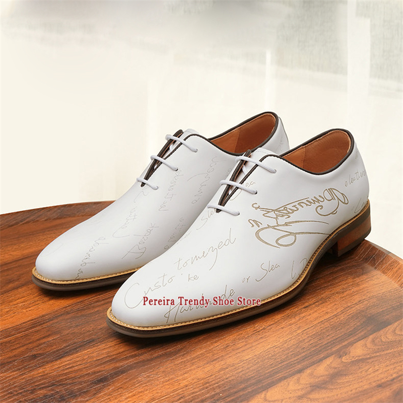 White Genuine Leather Wedding  - Men'S Grooming Oxford のレビューと価格