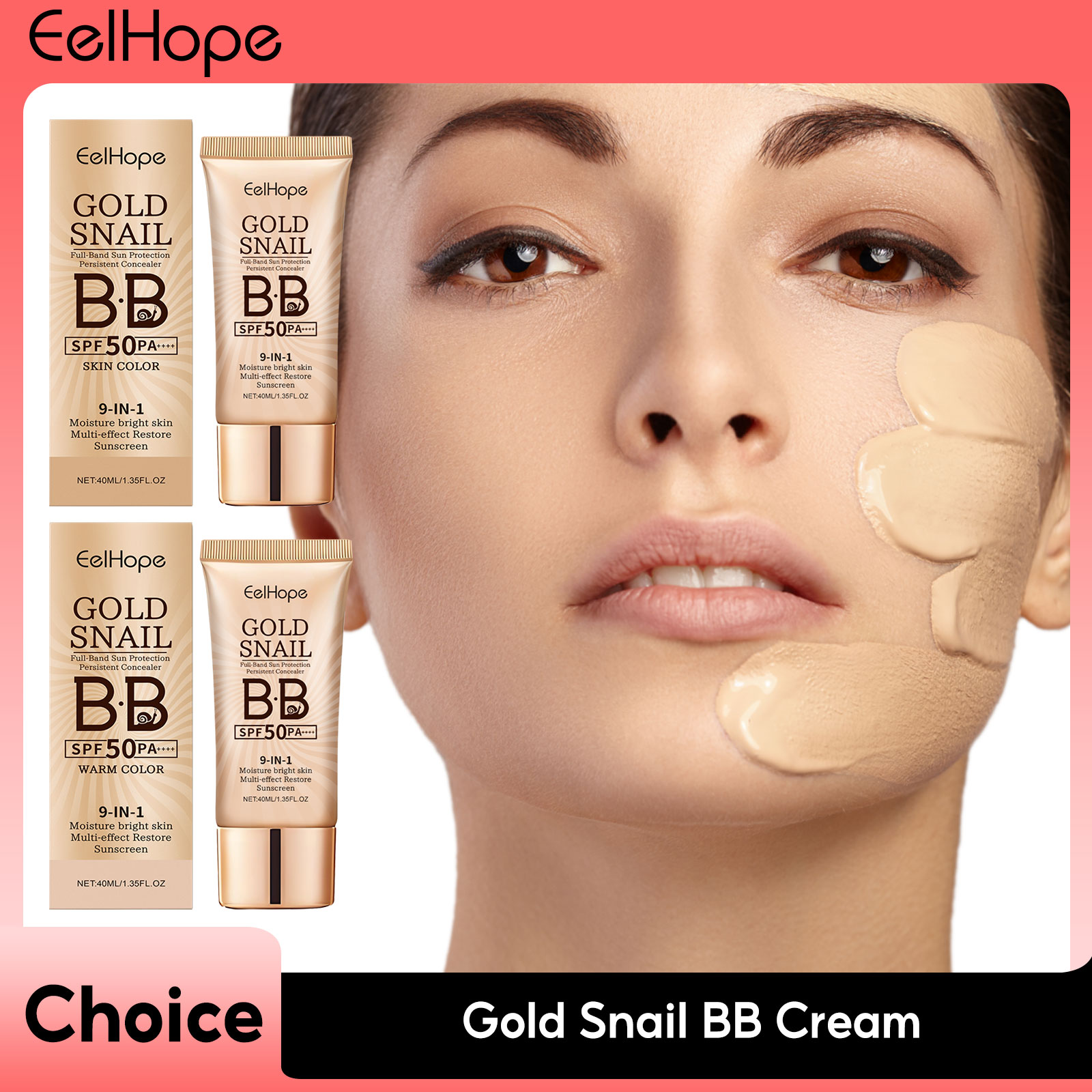 Gold Snail Sunscreen BB Cream  - Face Moisturizer Spf のレビューと価格