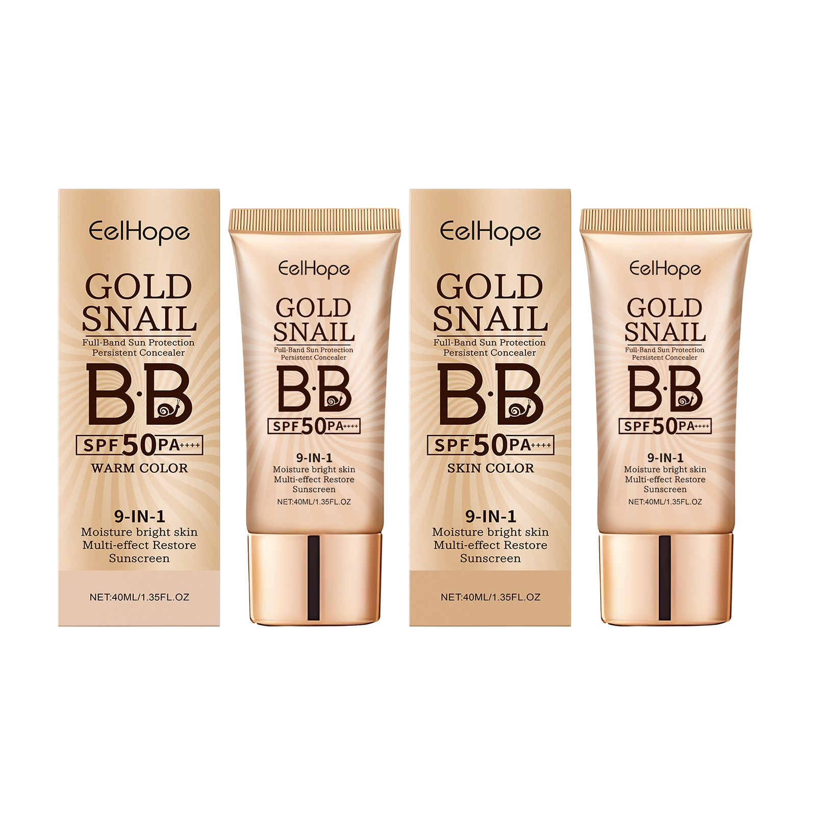 Gold Snail Sunscreen BB Cream  - Face Moisturizer Spf のレビューと価格