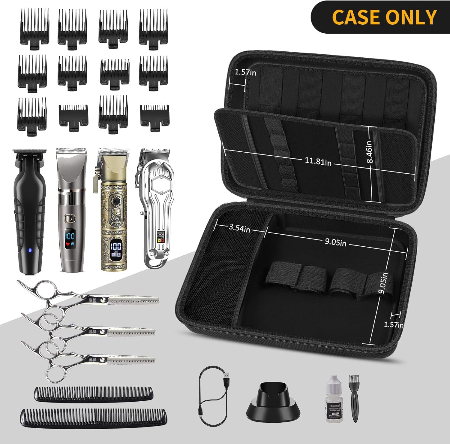 Hard Travel Case for Hair Clip - Men'S Grooming Images のレビューと価格
