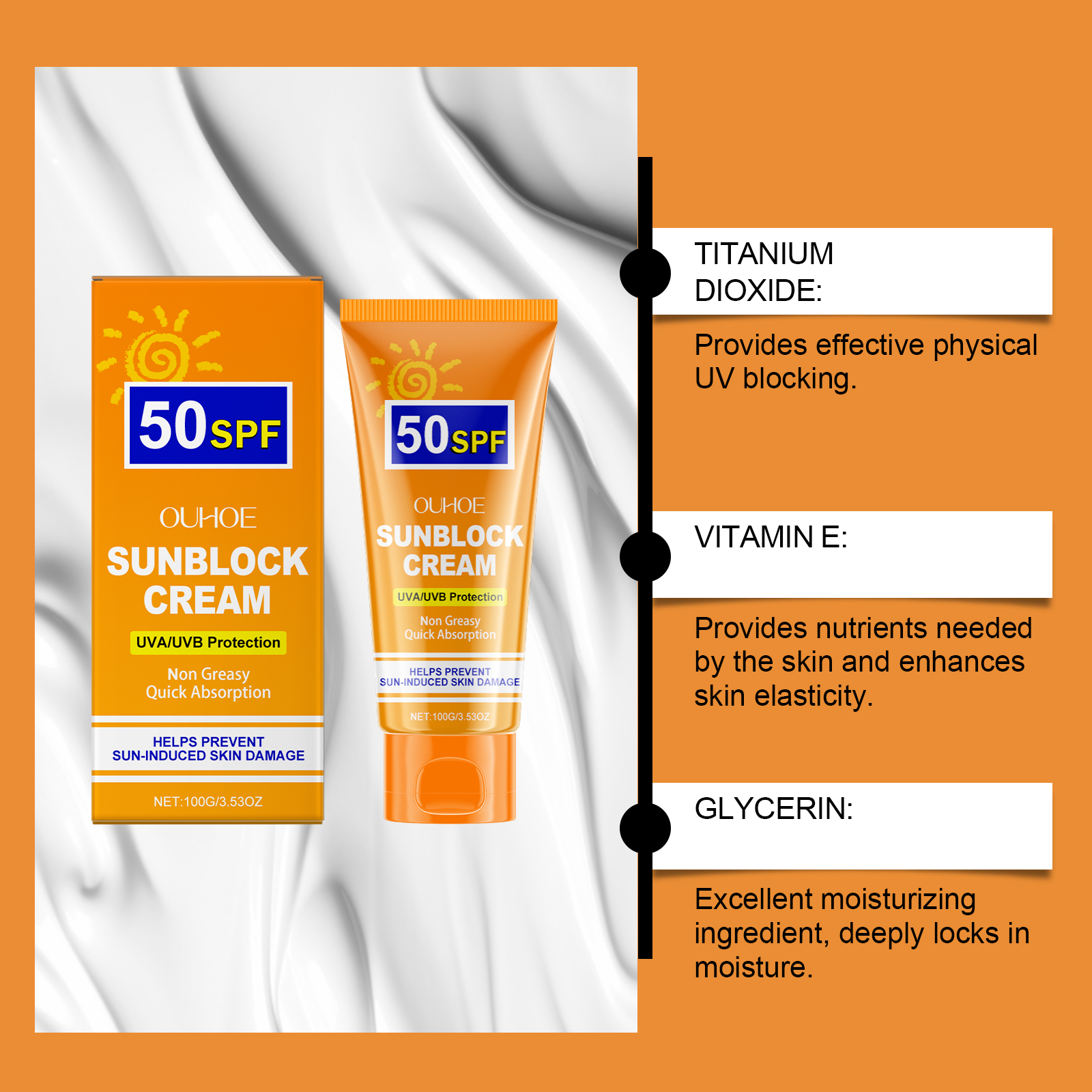 Facial Body Sunscreen SPF50 Wh - Face Moisturizer Spf のレビューと価格