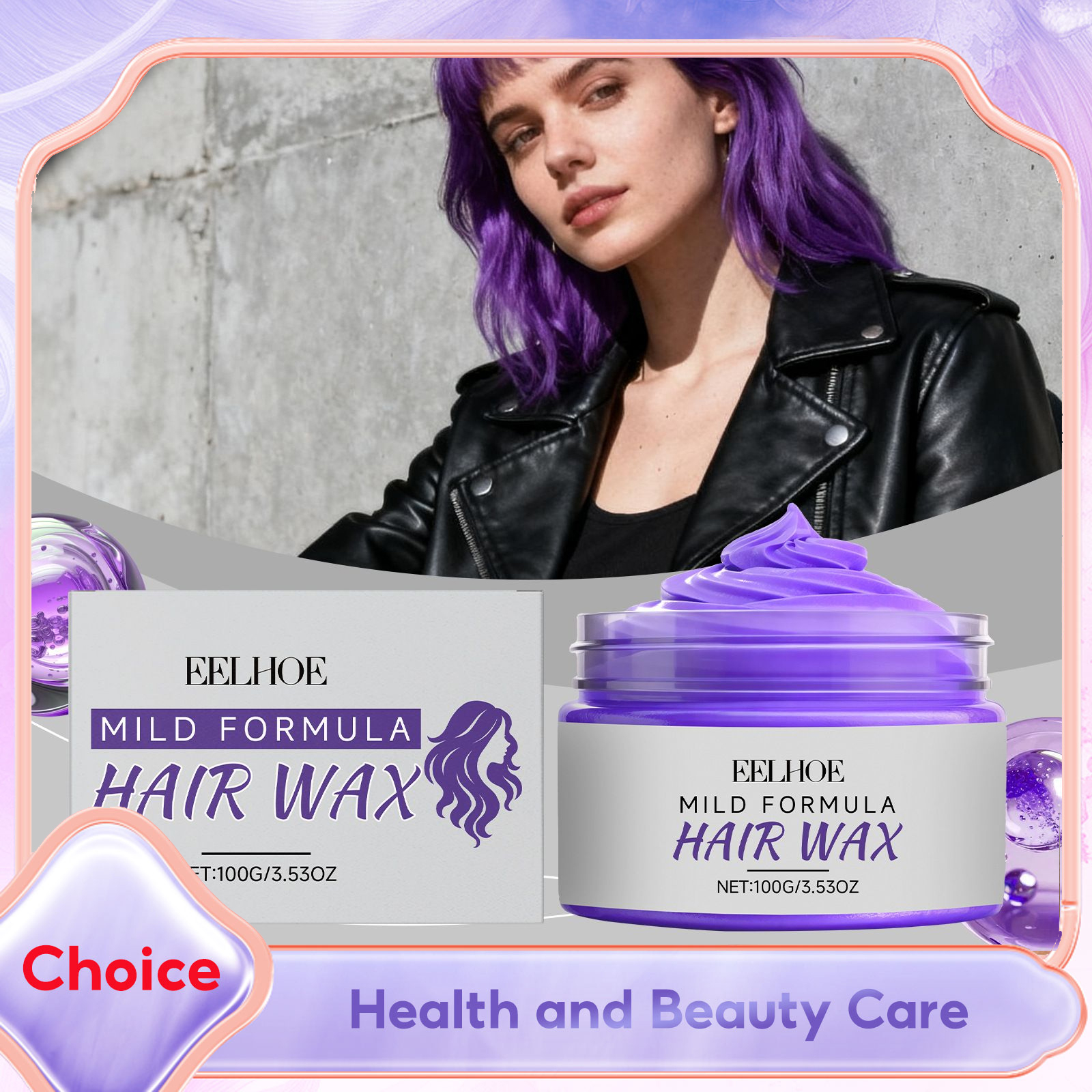 Temporary Purple Hair Color Wa - Men'S Grooming Gel のレビューと価格