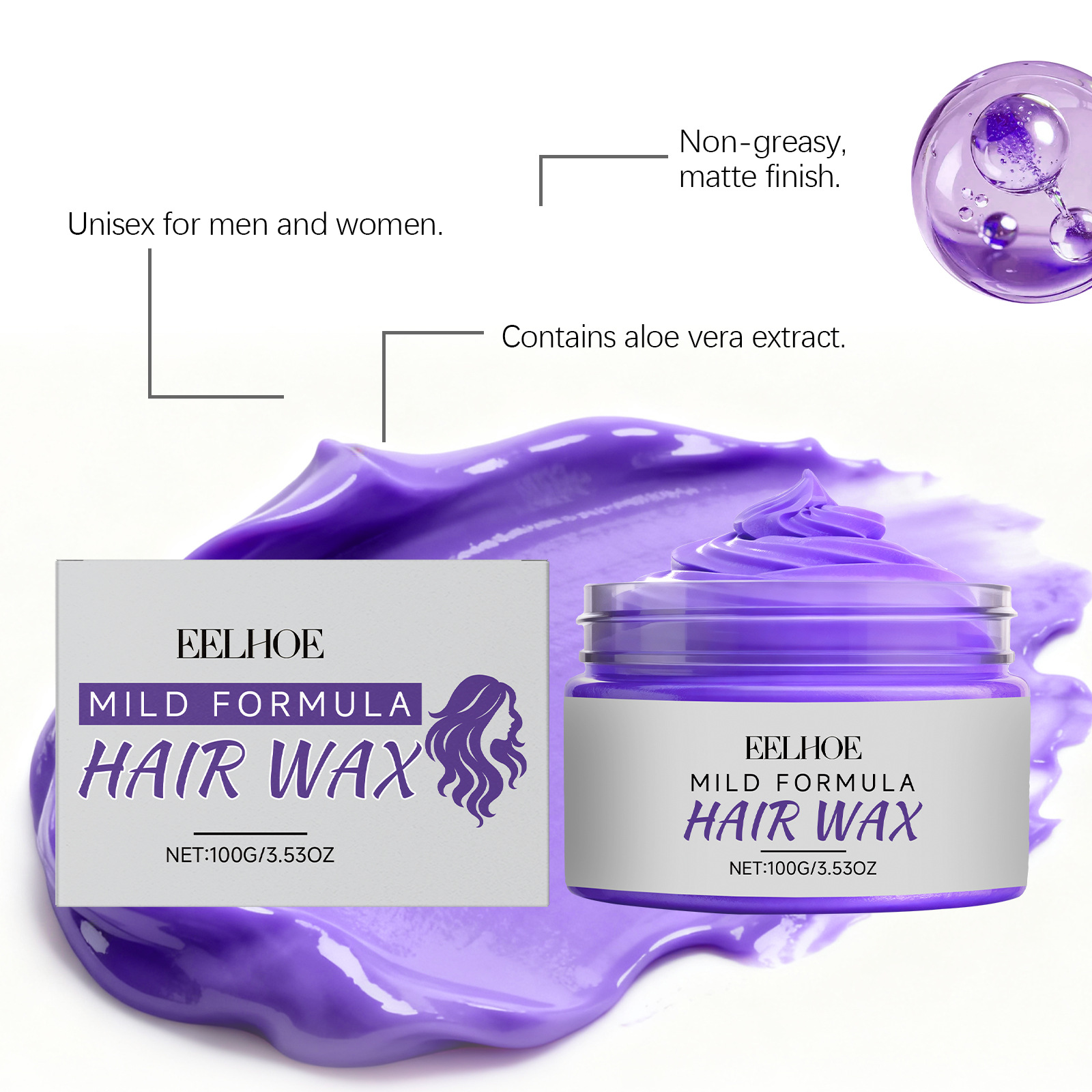 Temporary Purple Hair Color Wa - Men'S Grooming Gel のレビューと価格