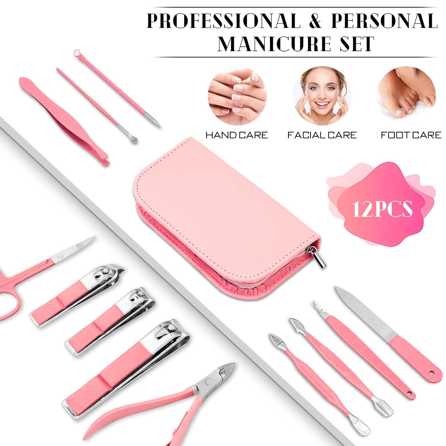 12 Pcs Manicure Pedicure Set w - Men'S Grooming Images のレビューと価格