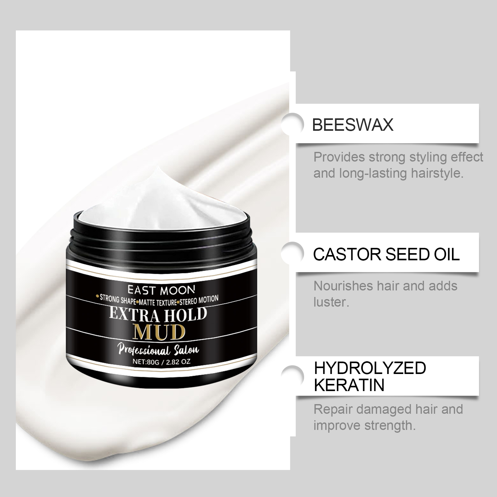 Keratin Hair Styling Cream Str - Men'S Grooming Gel のレビューと価格