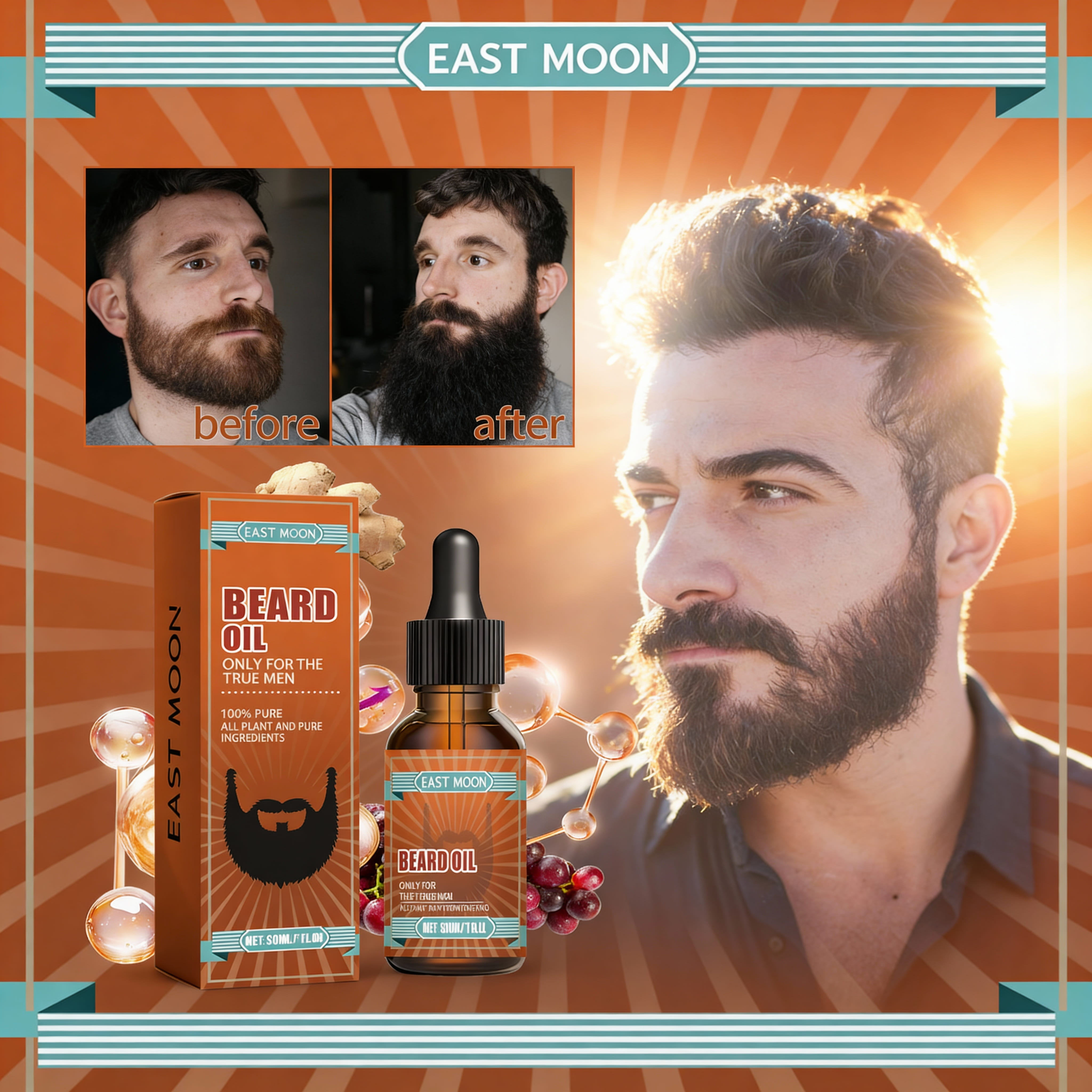 Natural Beard Growth Oil For M - Mens Grooming Treatment のレビューと価格