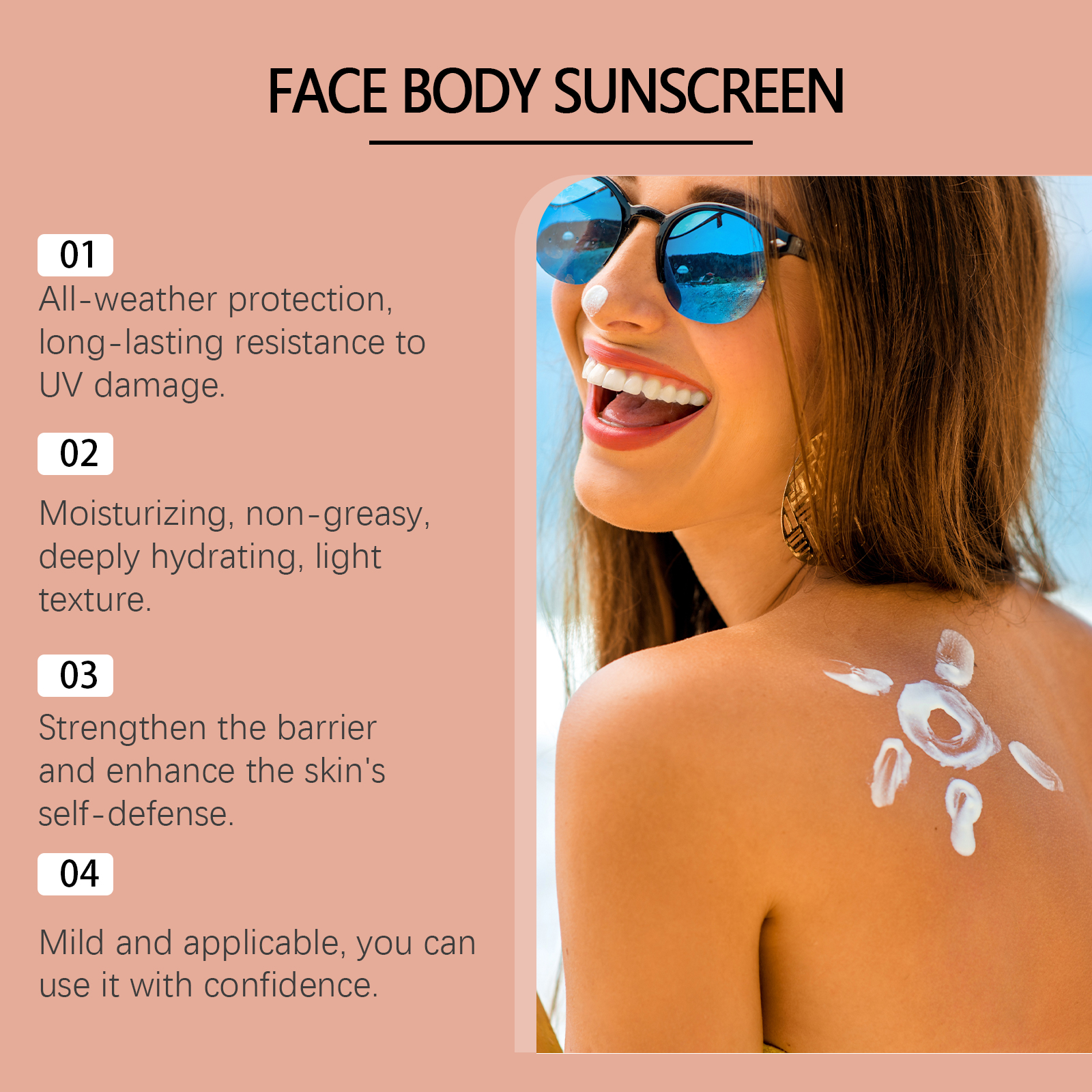 Facial Body Sunscreen Moisturi - Face Moisturizer Spf のレビューと価格