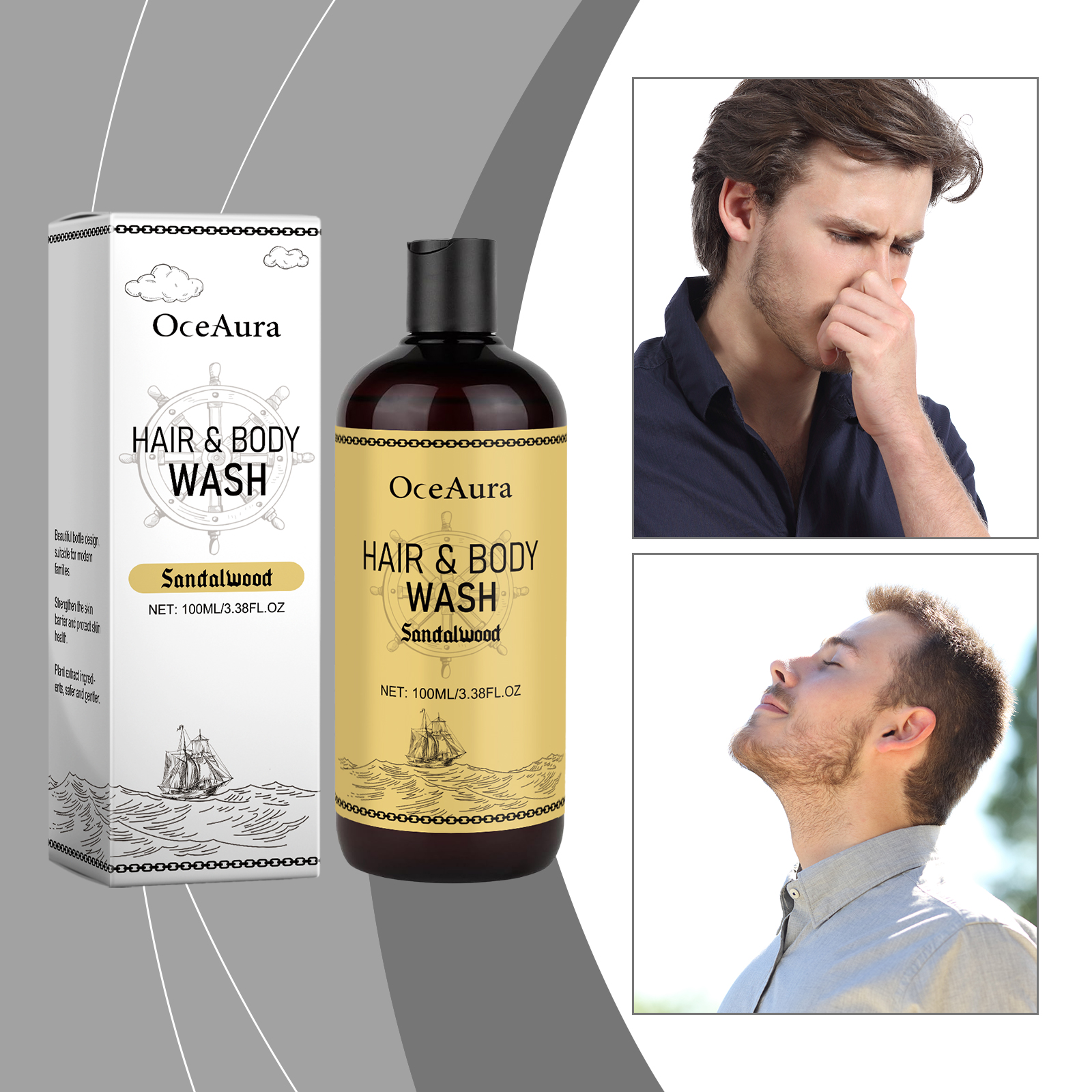 OceAura 2-in-1 Shampoo & Body  - Men'S Grooming Gel のレビューと価格