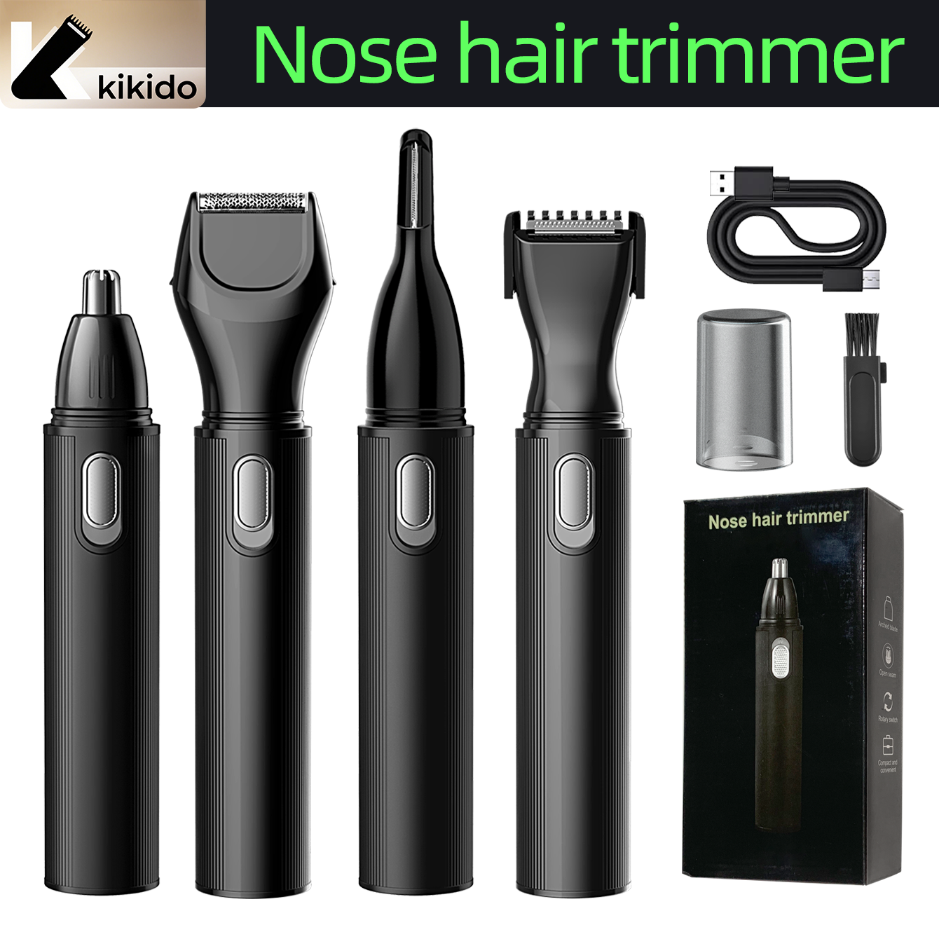 KIKIDO 4 in 1 Nose Hair Trimme - Men'S Grooming Nose And Ear のレビューと価格
