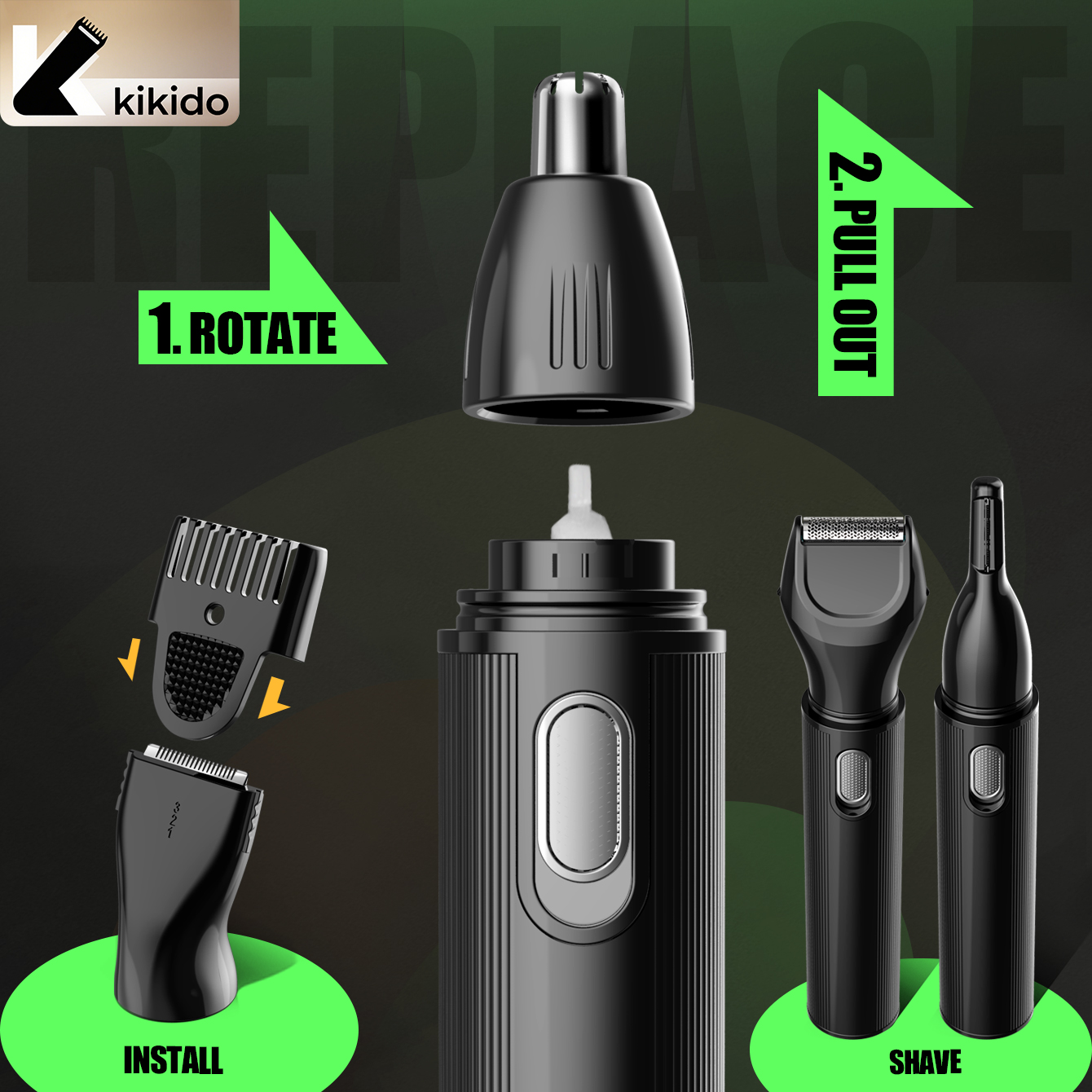 KIKIDO 4 in 1 Nose Hair Trimme - Men'S Grooming Nose And Ear のレビューと価格