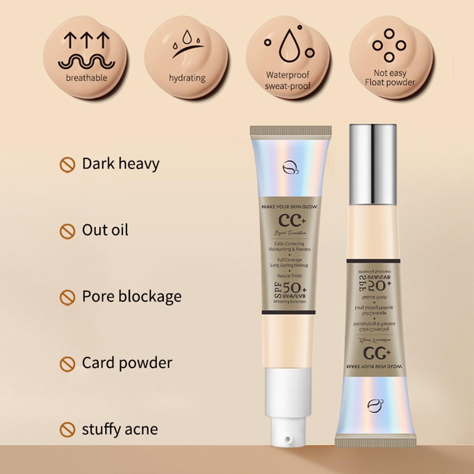 CC Cream Foundation SPF 50 Sun - Face Moisturizer Spf のレビューと価格