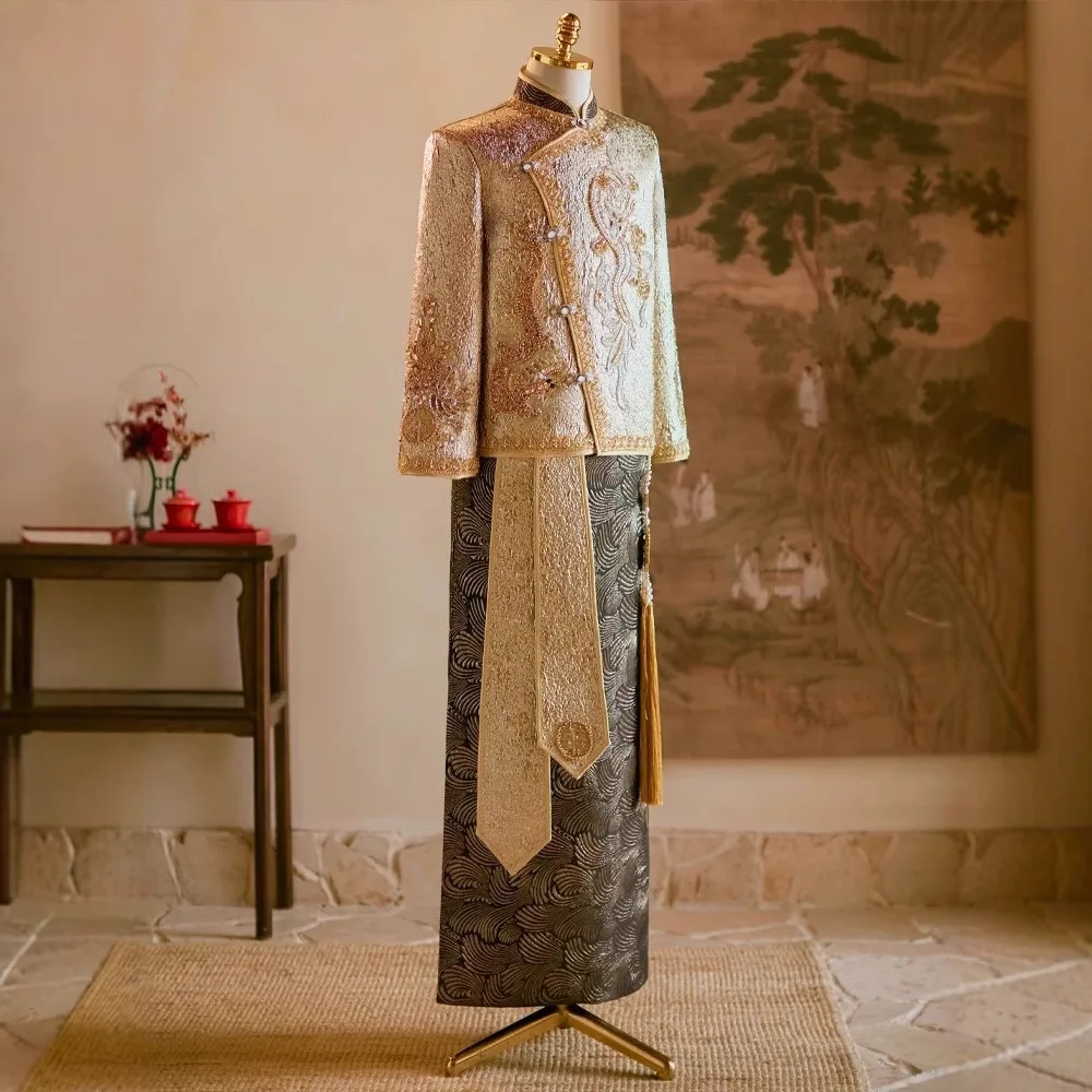 Chinese Style Wedding Groom Co - Men'S Grooming For Marriage のレビューと価格